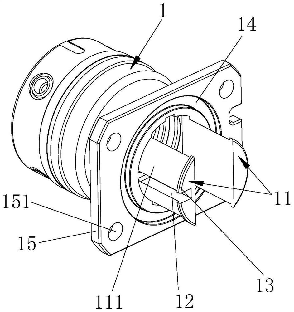 A shielding connection structure of an outdoor power socket