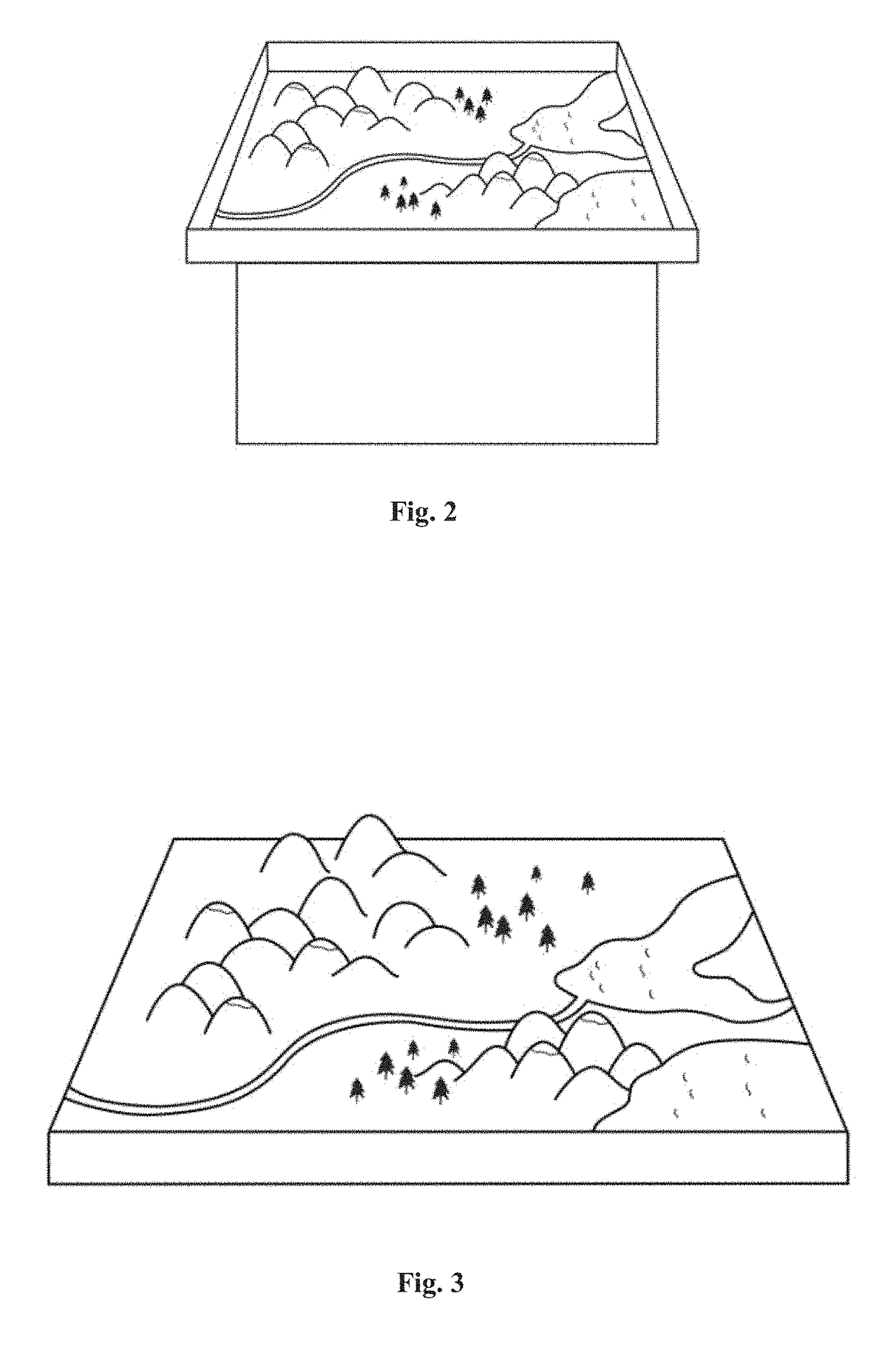 Method and device for augmented reality display of real physical model