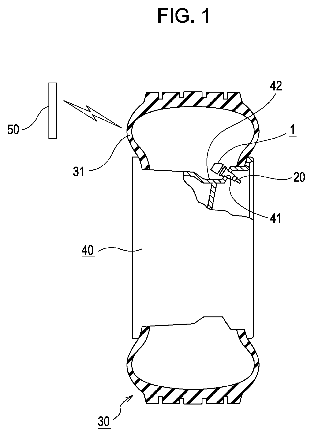 Valve-integrated transponder