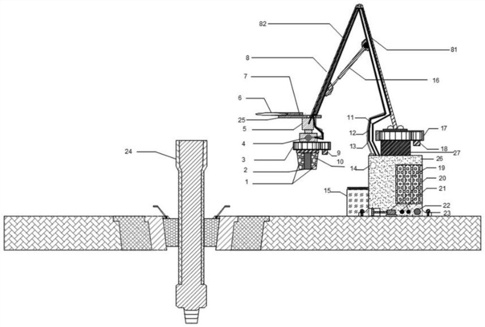 Grouting device for well drilling