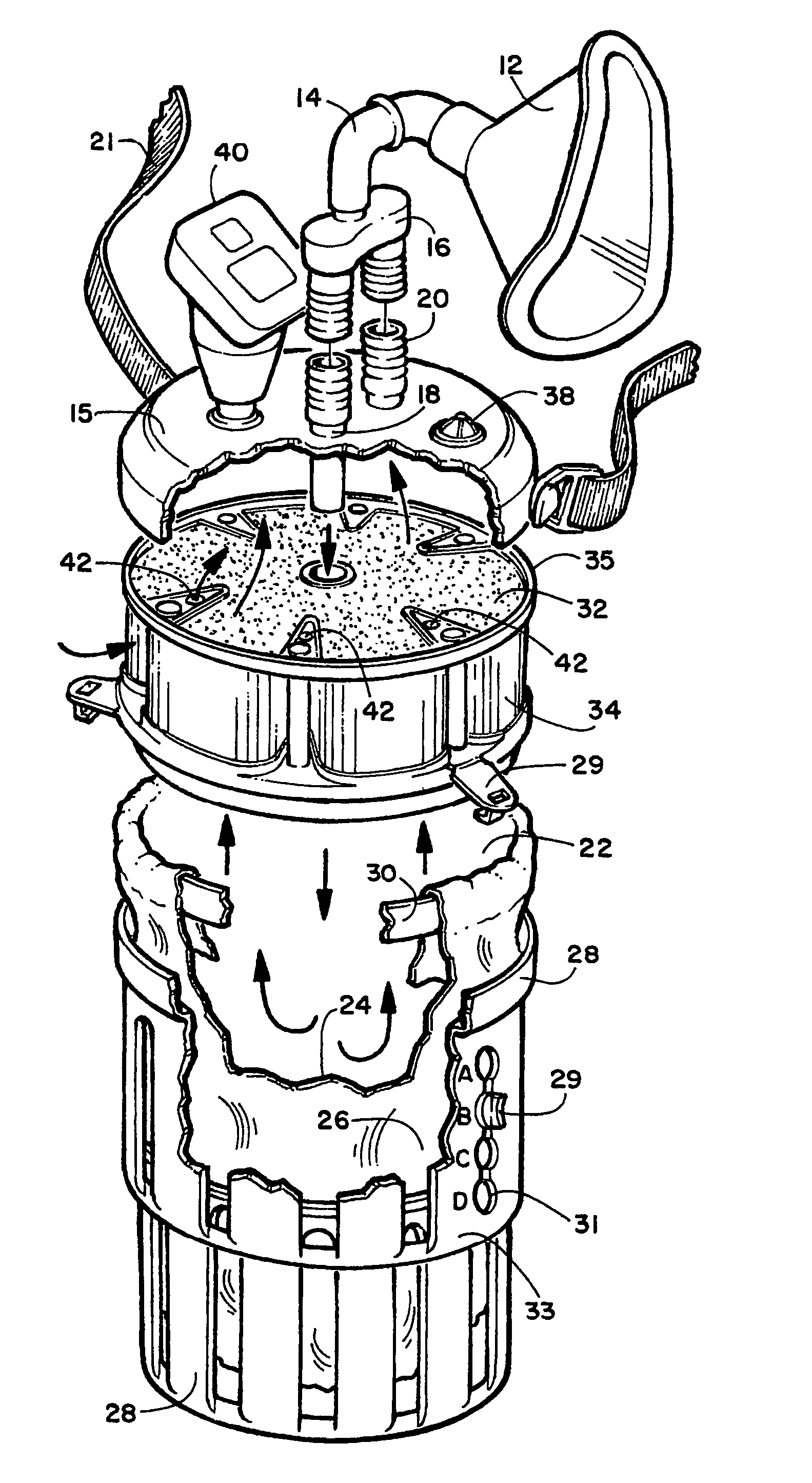 Breathing apparatus for hypoxic pre-acclimatization and training