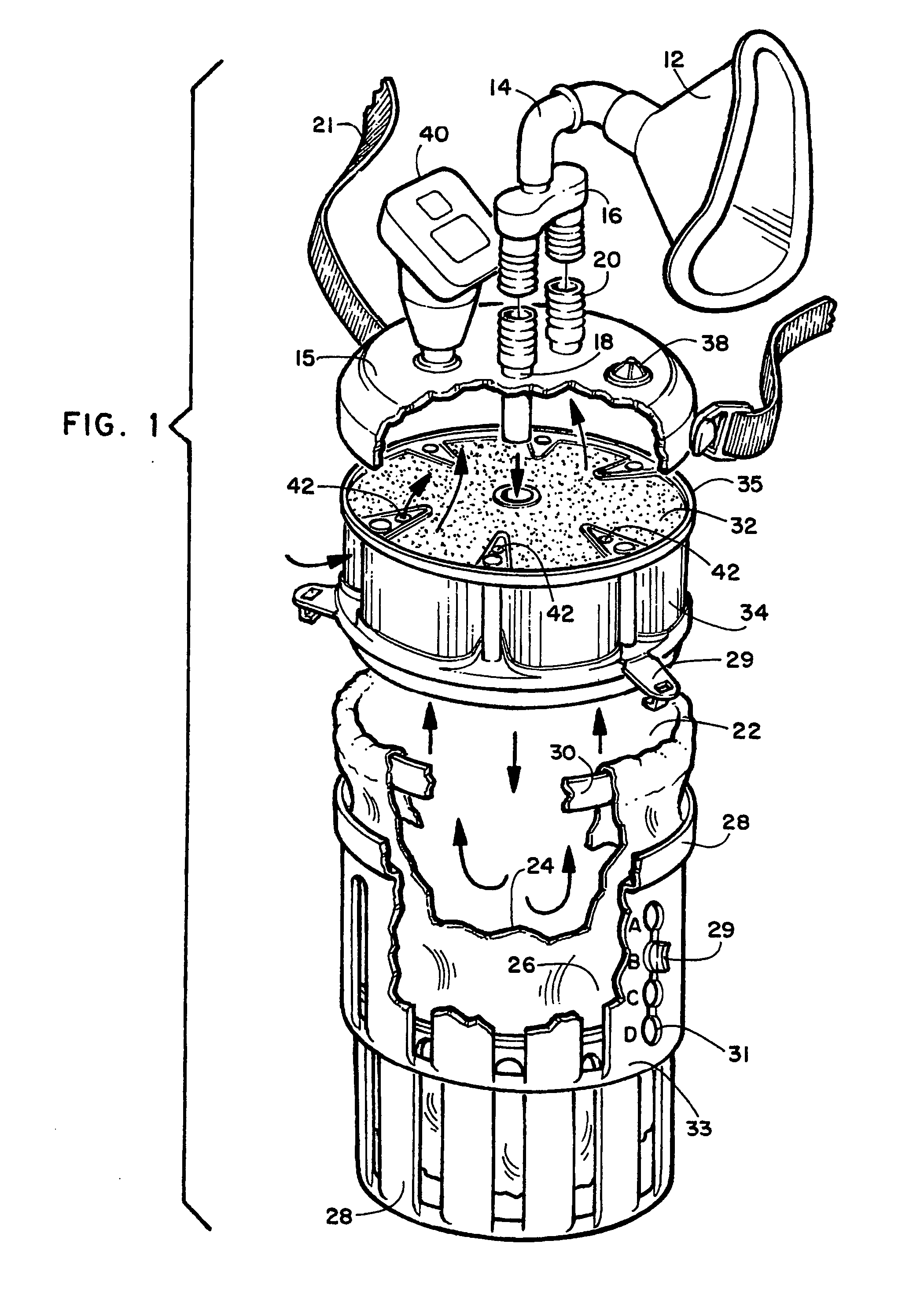 Breathing apparatus for hypoxic pre-acclimatization and training