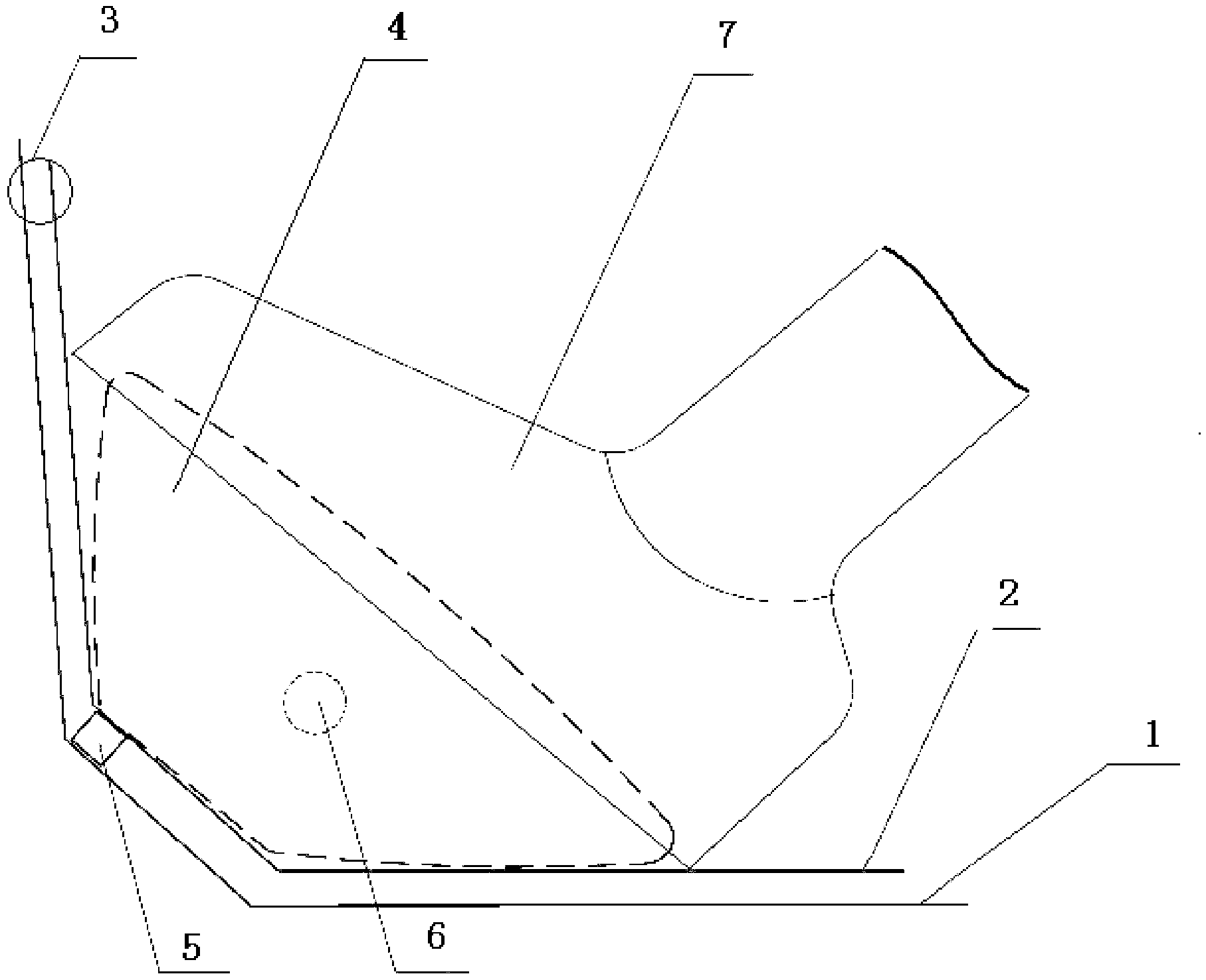 Air sac device for protecting feet of car passenger