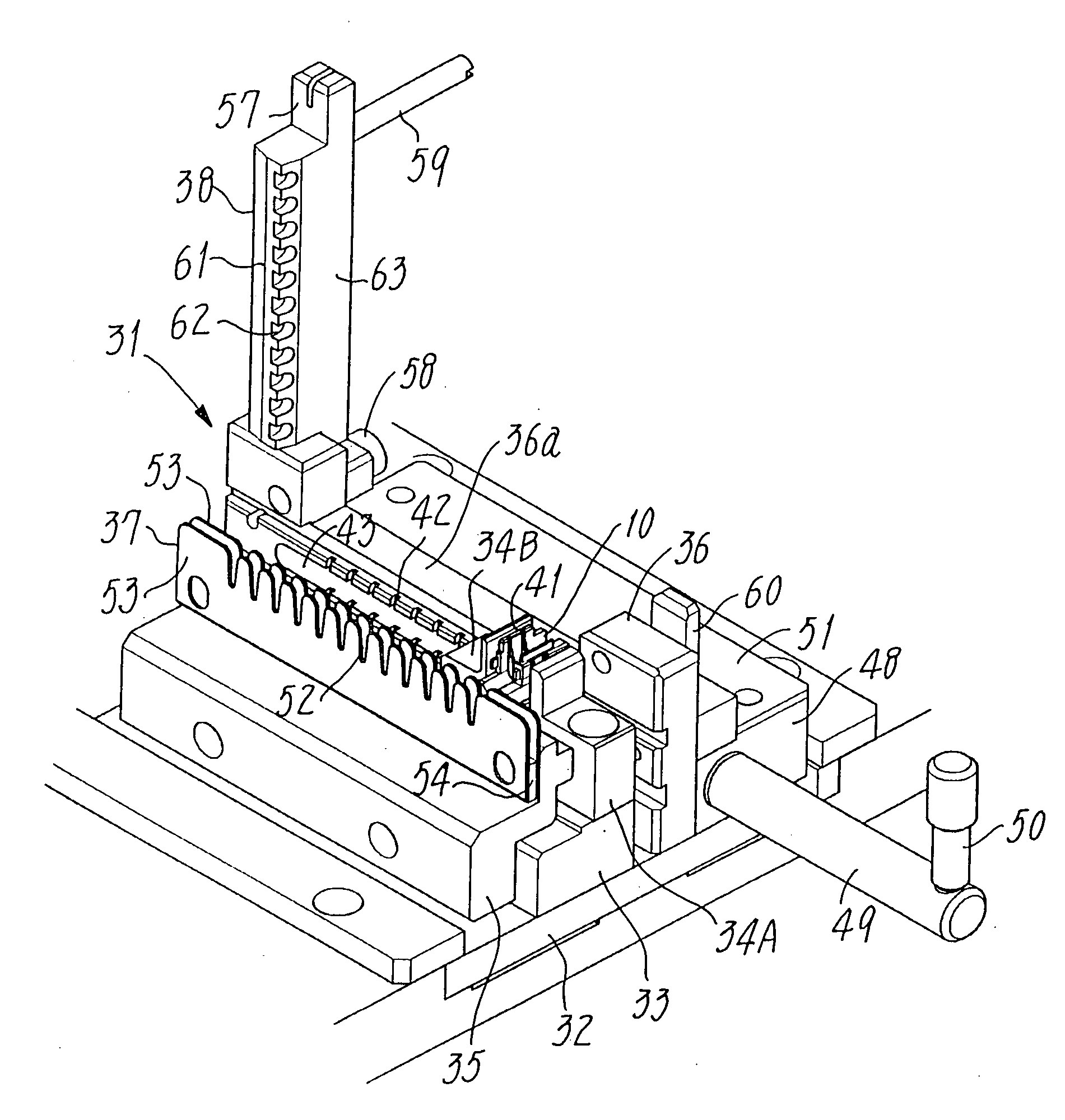 Manual machine for attaching an insulation displacement type connector