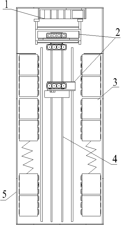 A box-type optical disc automatic reading and writing storage system