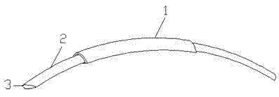 Casing pipe type dura mater dissecting device