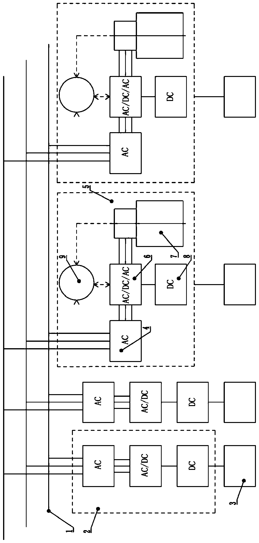 Flywheel energy storage capacity expansion system under condition of constant power of charging station