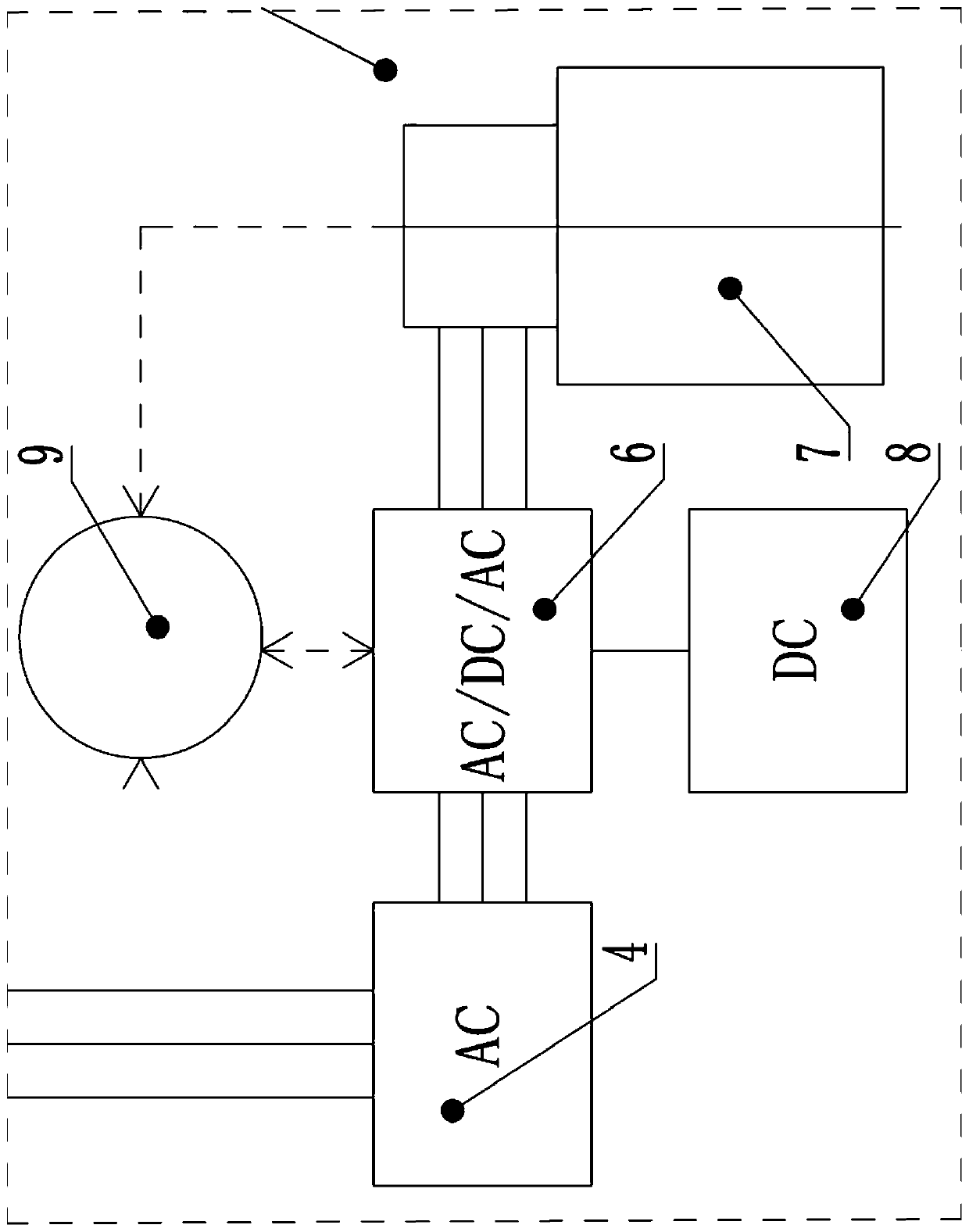 Flywheel energy storage capacity expansion system under condition of constant power of charging station