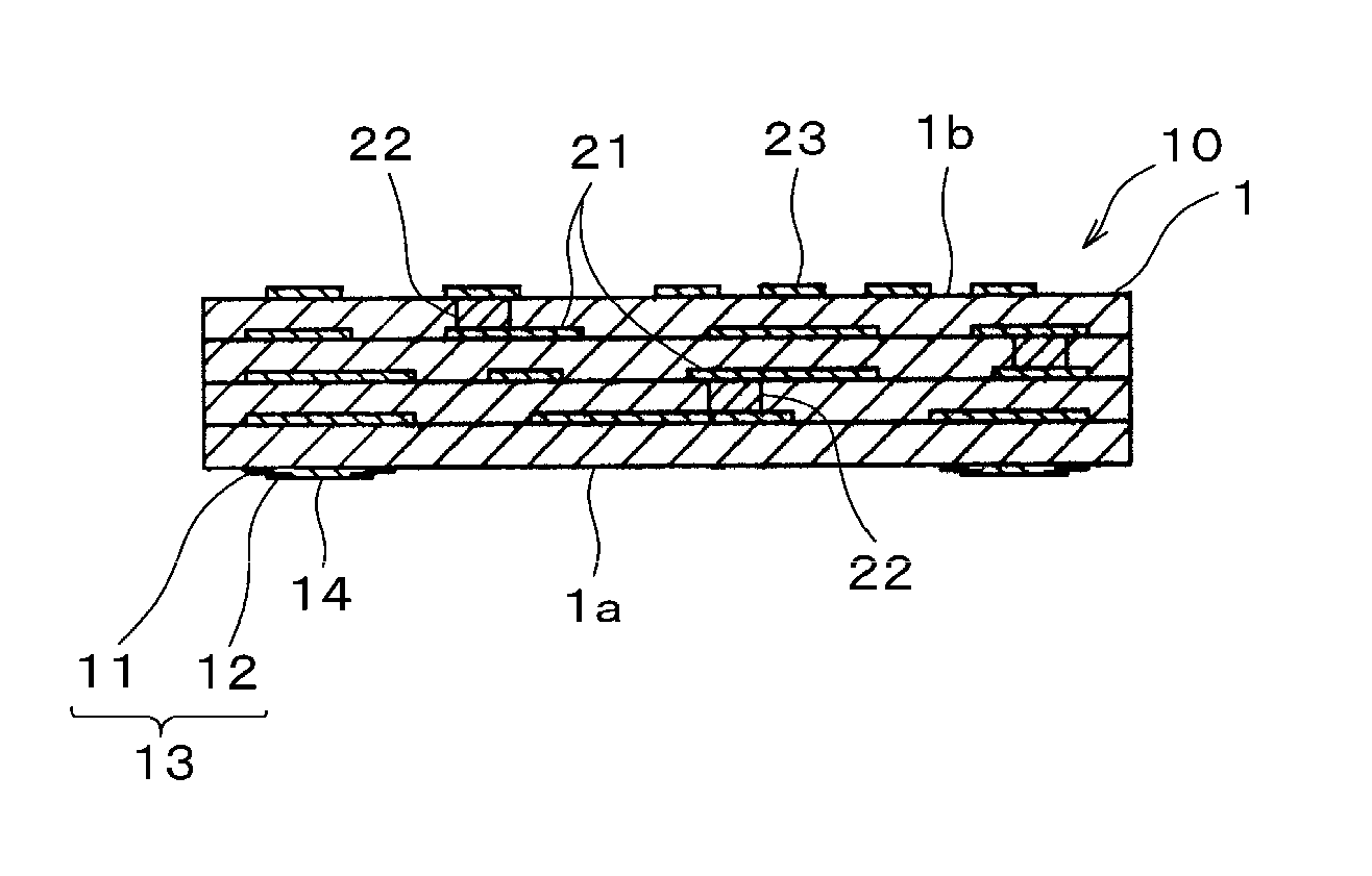 Ceramic substrate, electronic apparatus, and method for producing ceramic substrate