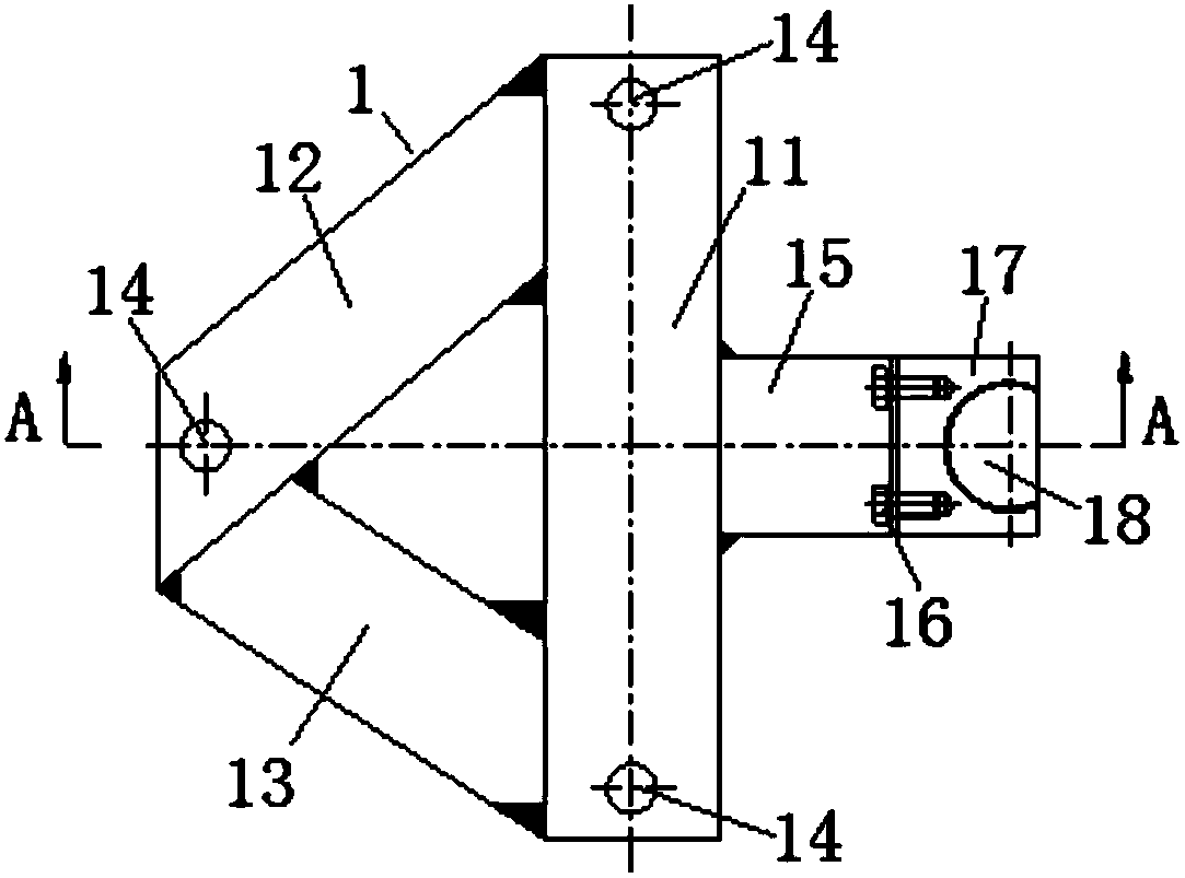 Heavy-type inverted studded thread bolt mounting tooling and use method of same