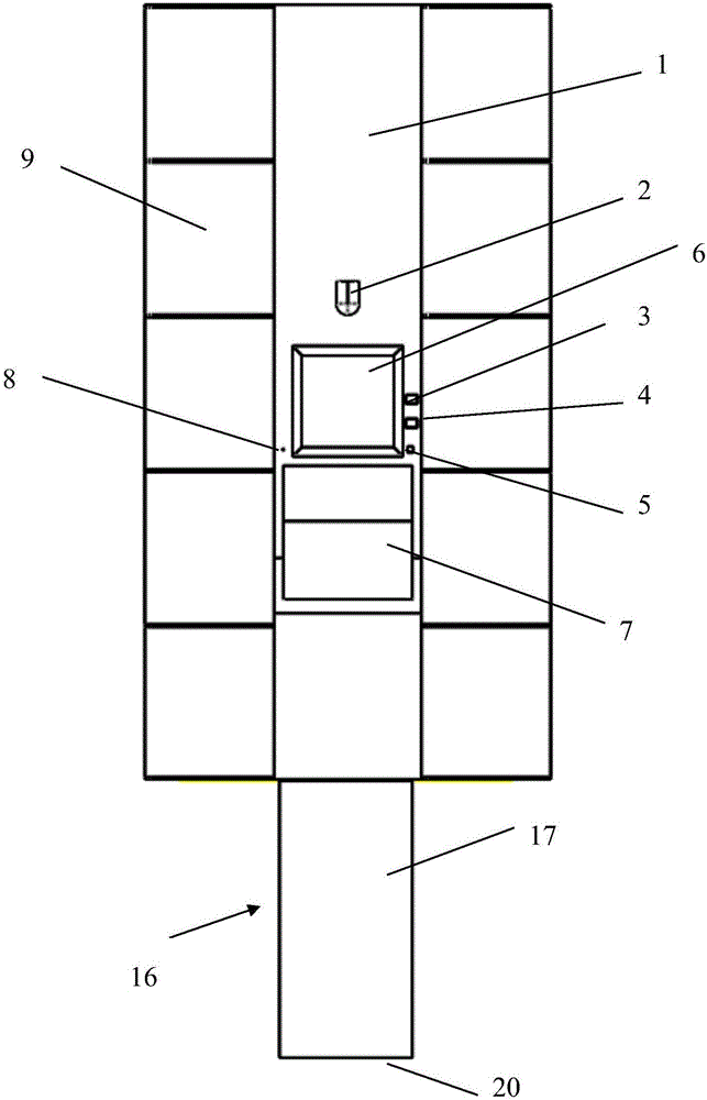 Large-sized express delivery self-service device