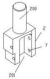 A two-body tool holder device for automatic piston ring marking machine