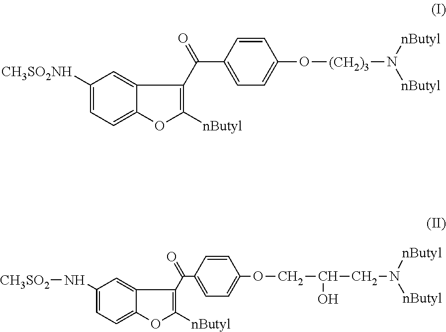 Process for preparation of dronedarone by removal of hydroxyl group