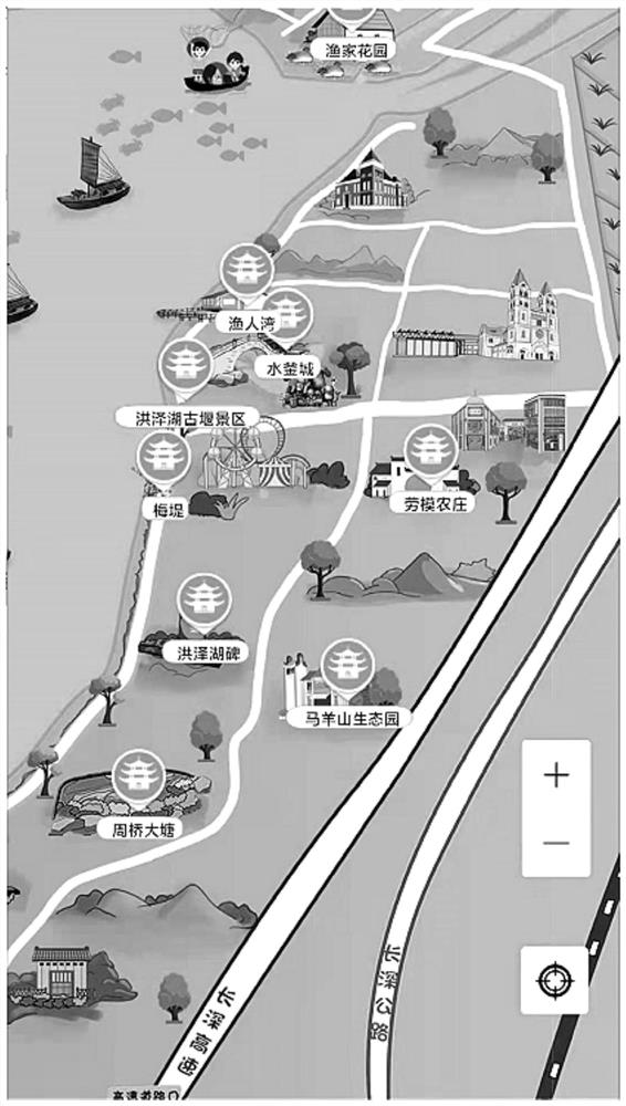 Hand-drawn GIS map interaction method and device, storage medium and server