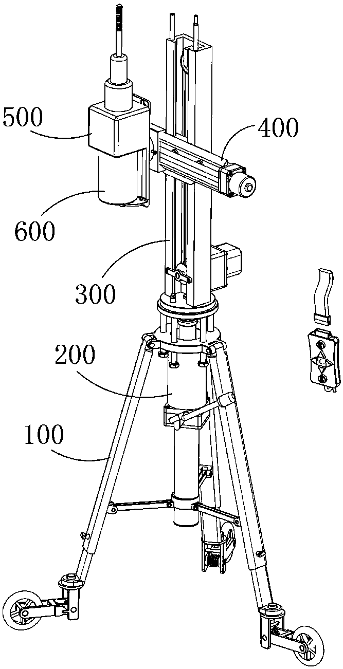 High-precision crown drilling machine used for housing construction ceiling and capable of performing continuous hole drilling