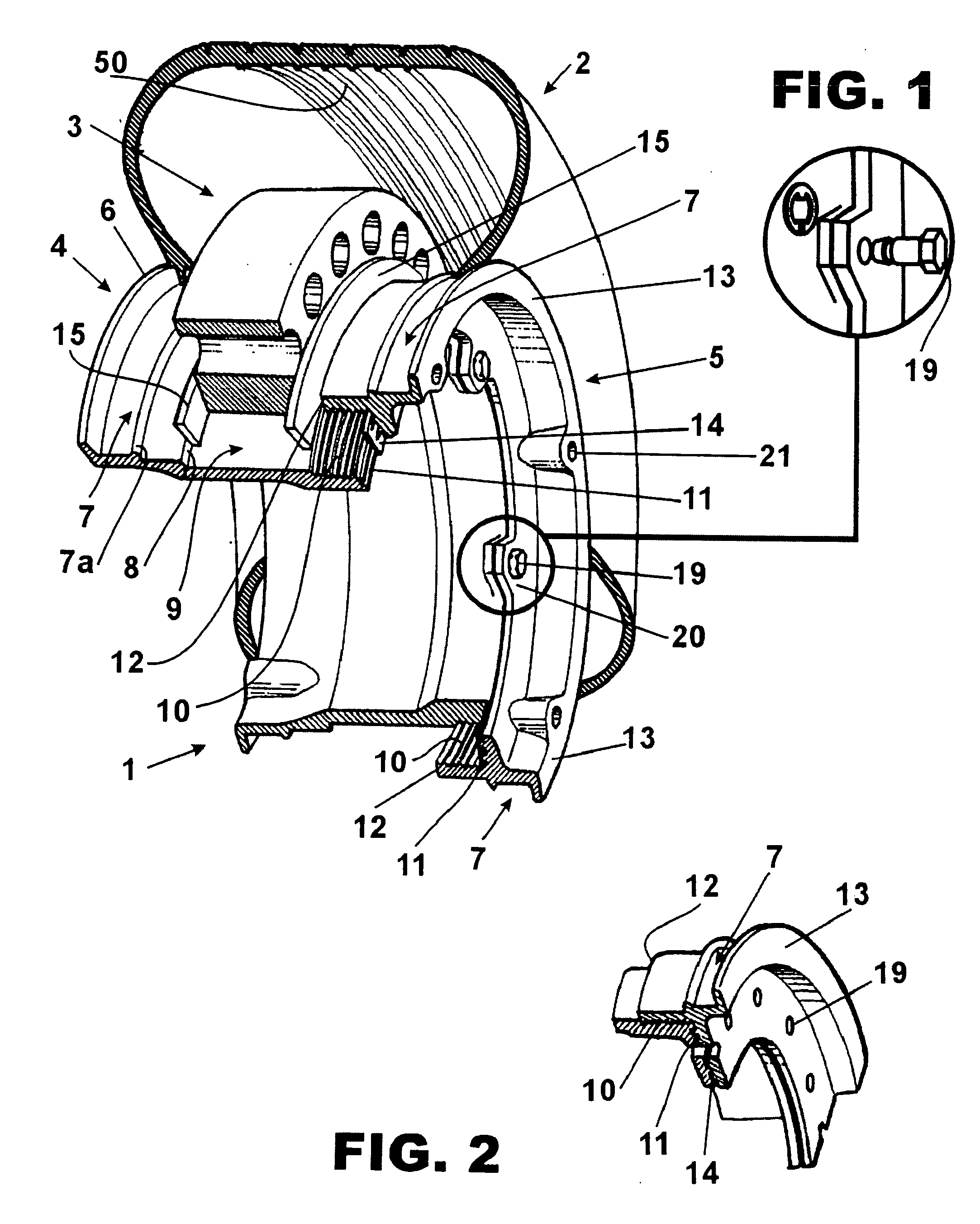 Demountable tire rim with a spare inner wheel and tire for said tire rim