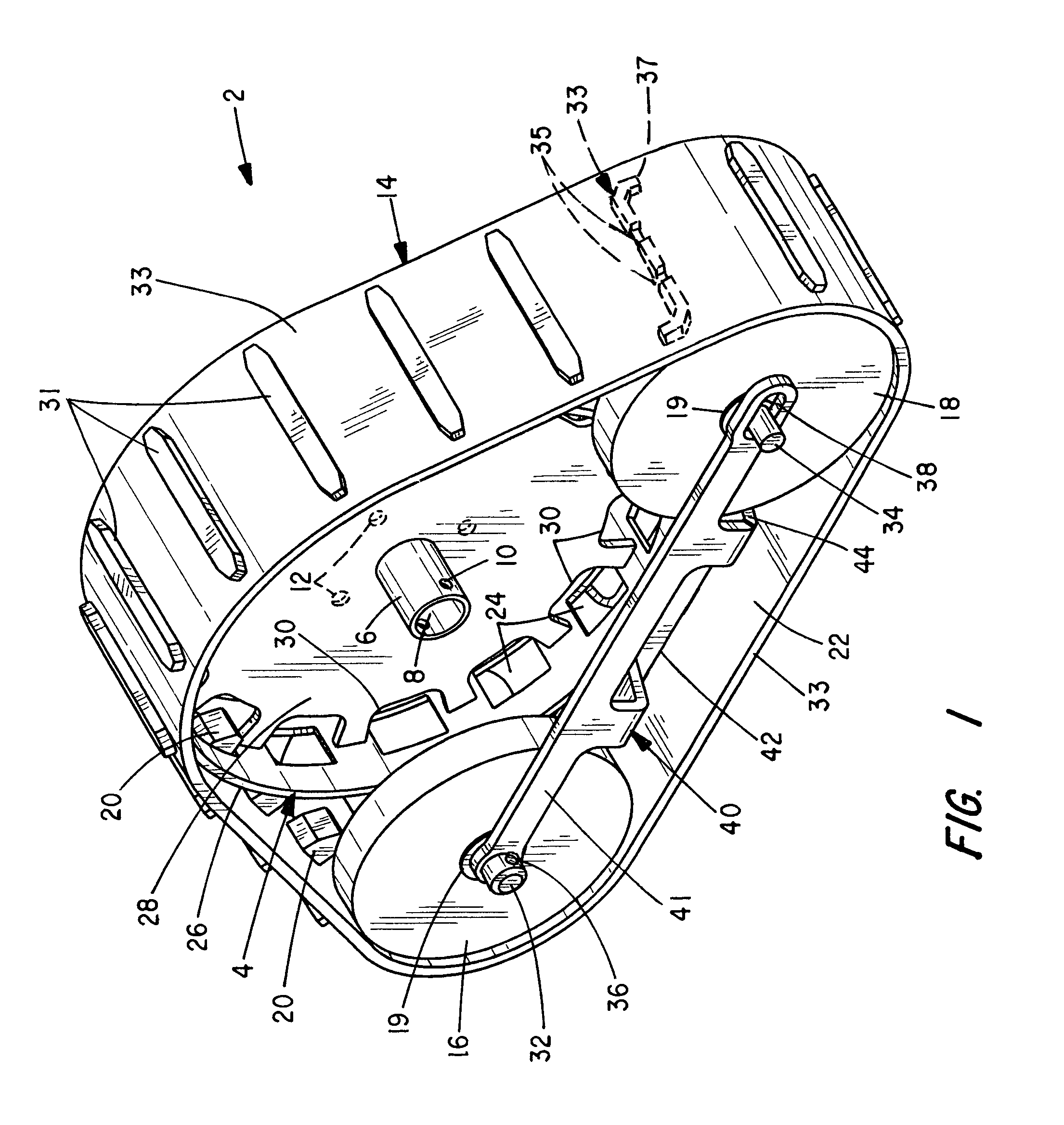 Frameless track assembly