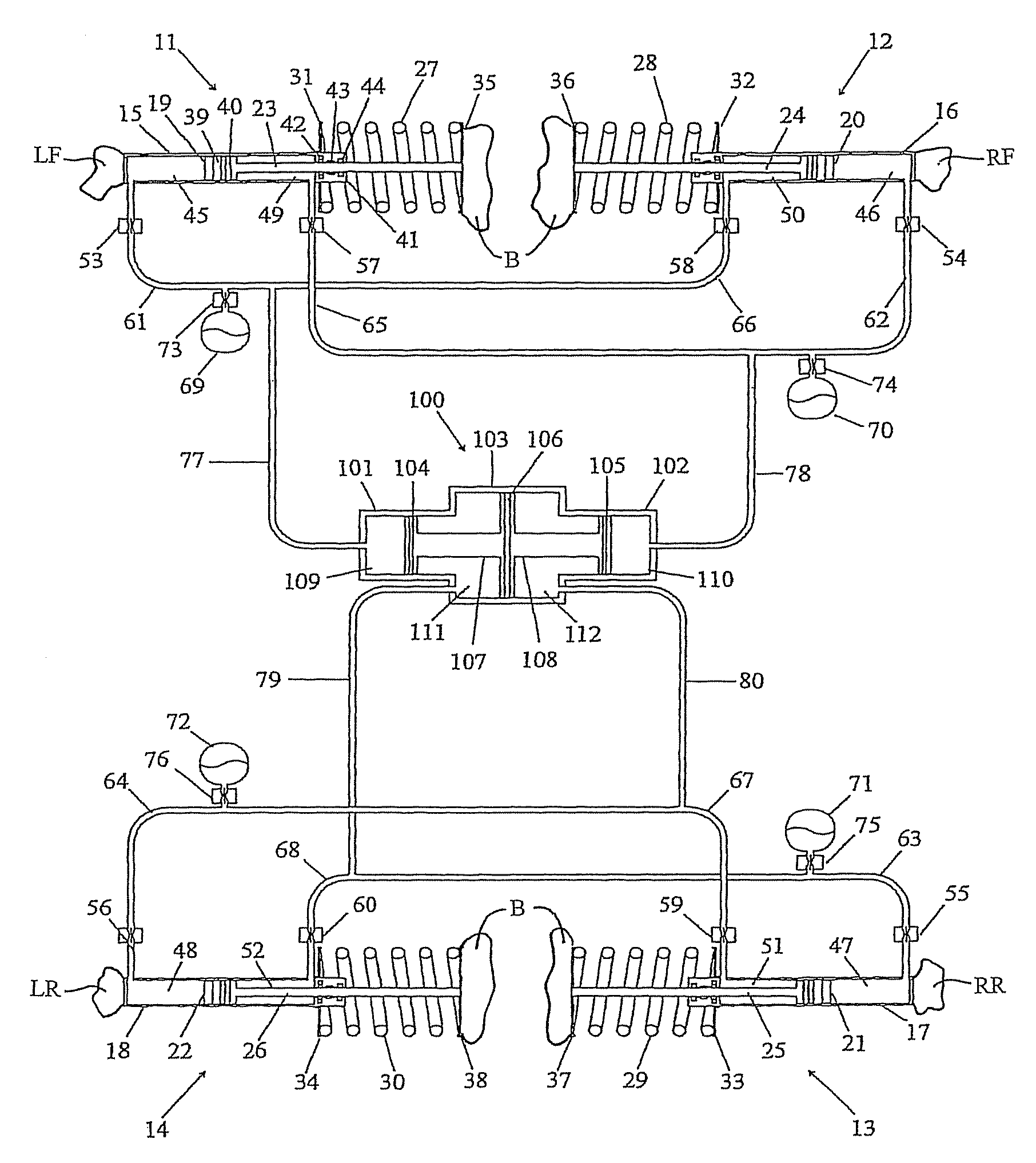 Hydraulic system for a vehicle suspension