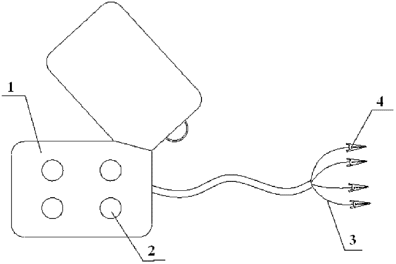 Electrode plate set for electrocardio monitoring