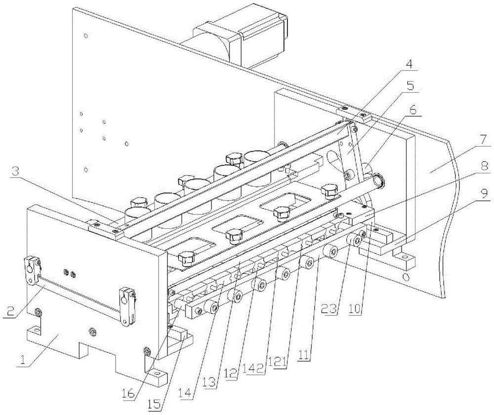 Servo automatic-flap volumetric measuring device of particle material packing machine