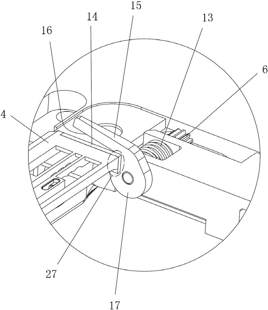 Rear-cutter trimming device of sewing machine