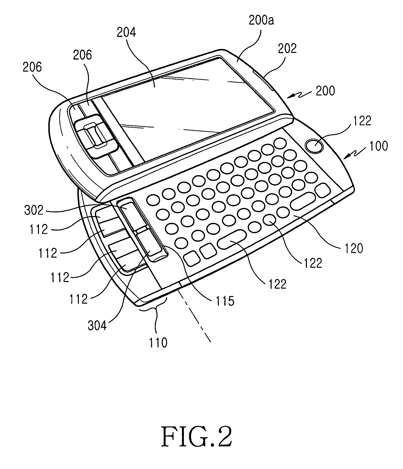 Sliding/swing-type portable digital communication apparatus