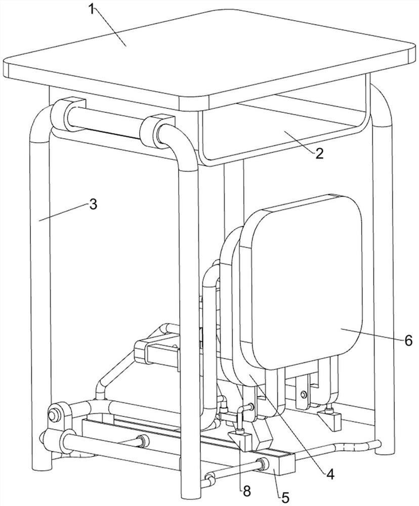 A convenient storage desk and chair