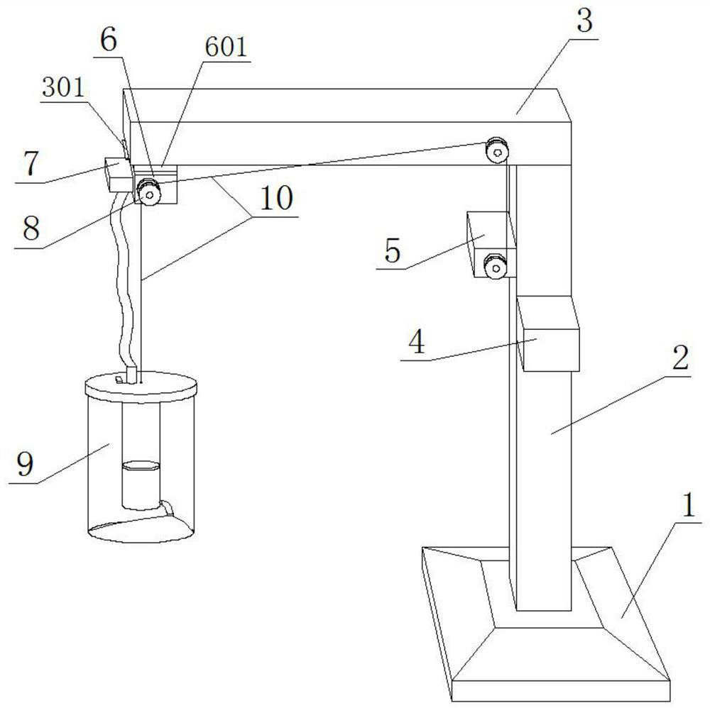 Sludge sampling and hanging suction device in sewage well