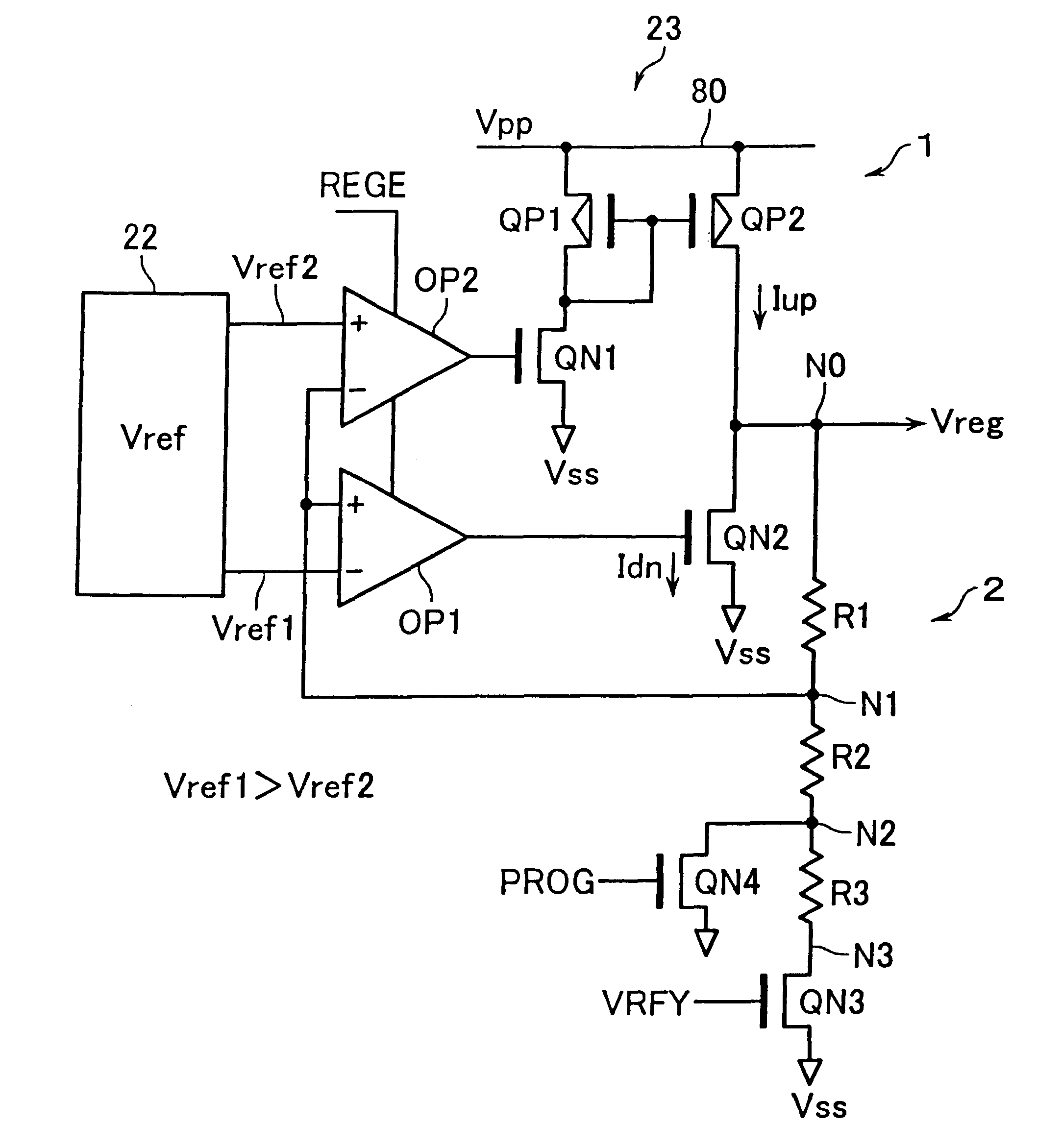 Semiconductor device with a voltage regulator