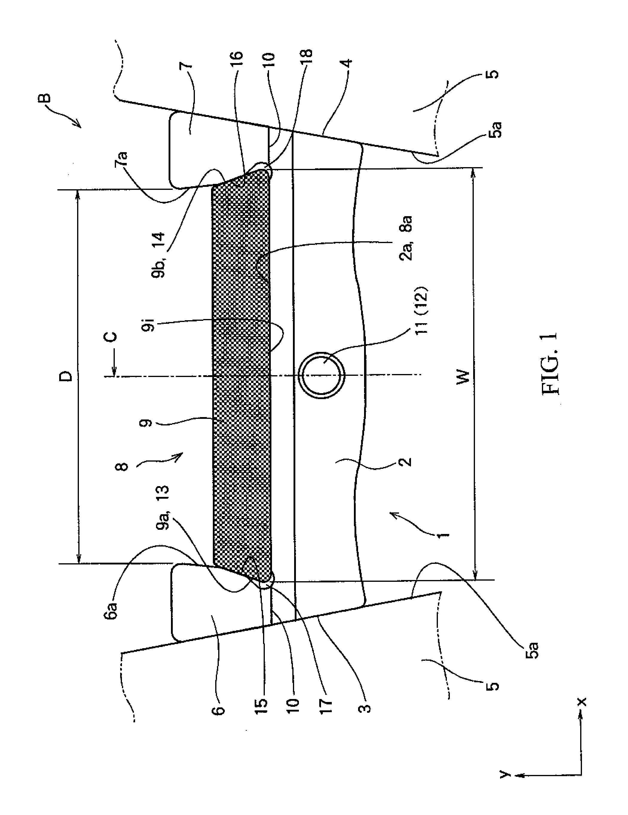 Push type driving belt