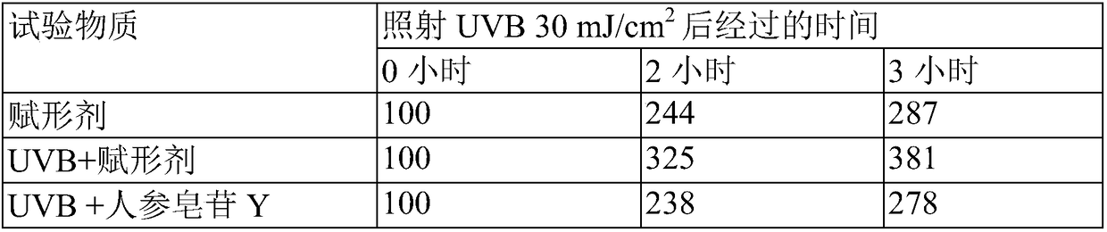 Topical composition for skin containing ginsenoside Y