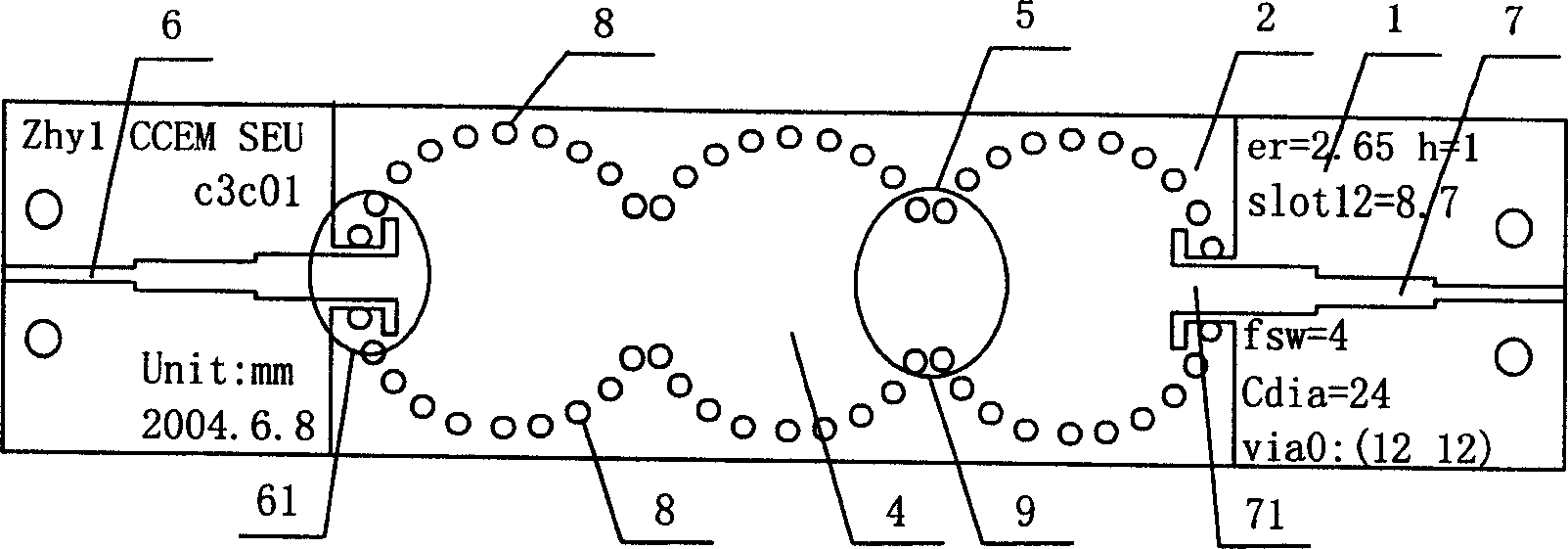 Direct-coupling substrate integrated wave-guide circular cavity wave-filter