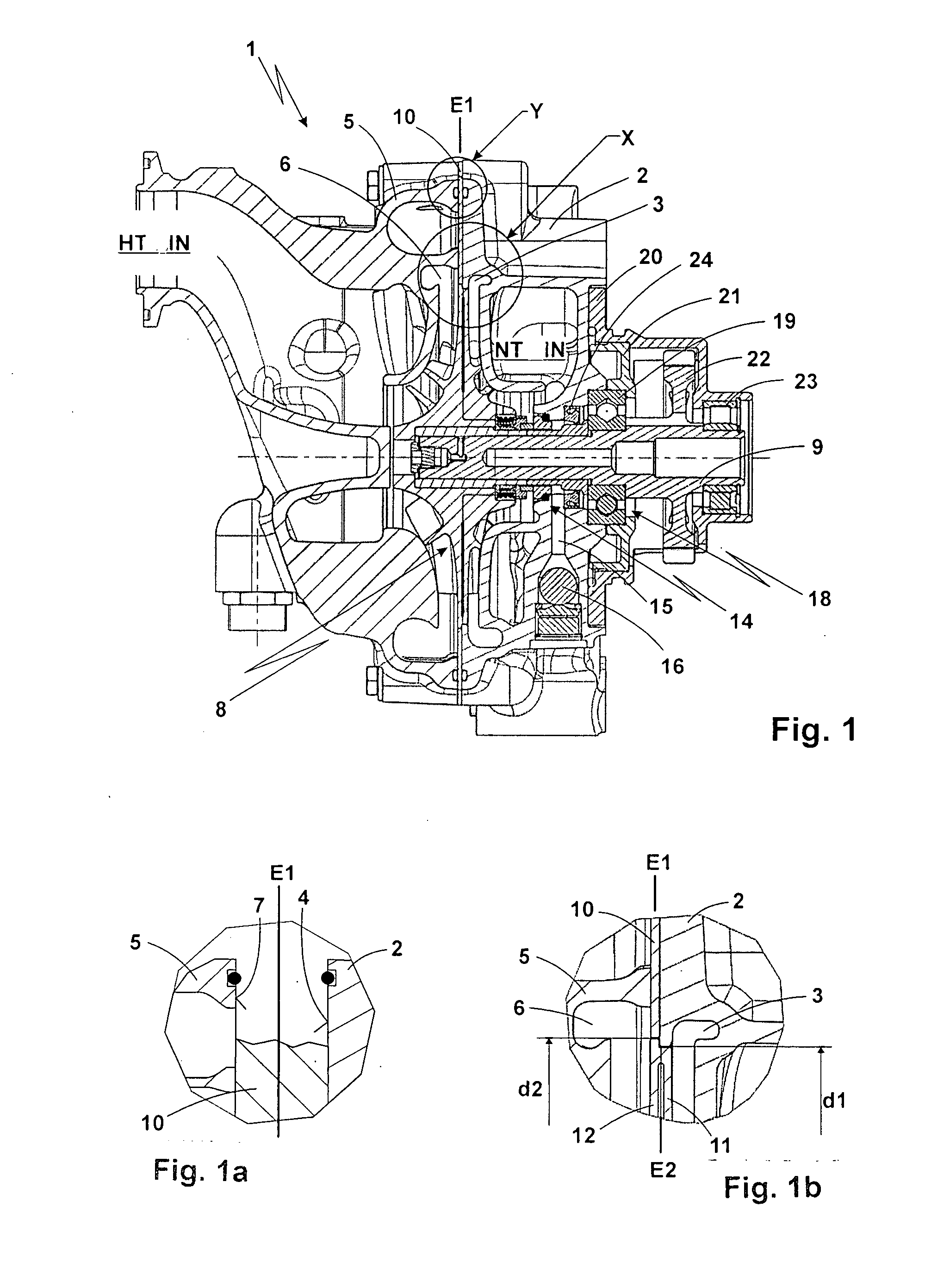 Water pump for pumping coolant in a low temperature and in a high temperature circuit