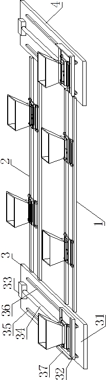 Concrete transporting and stirring integrated device