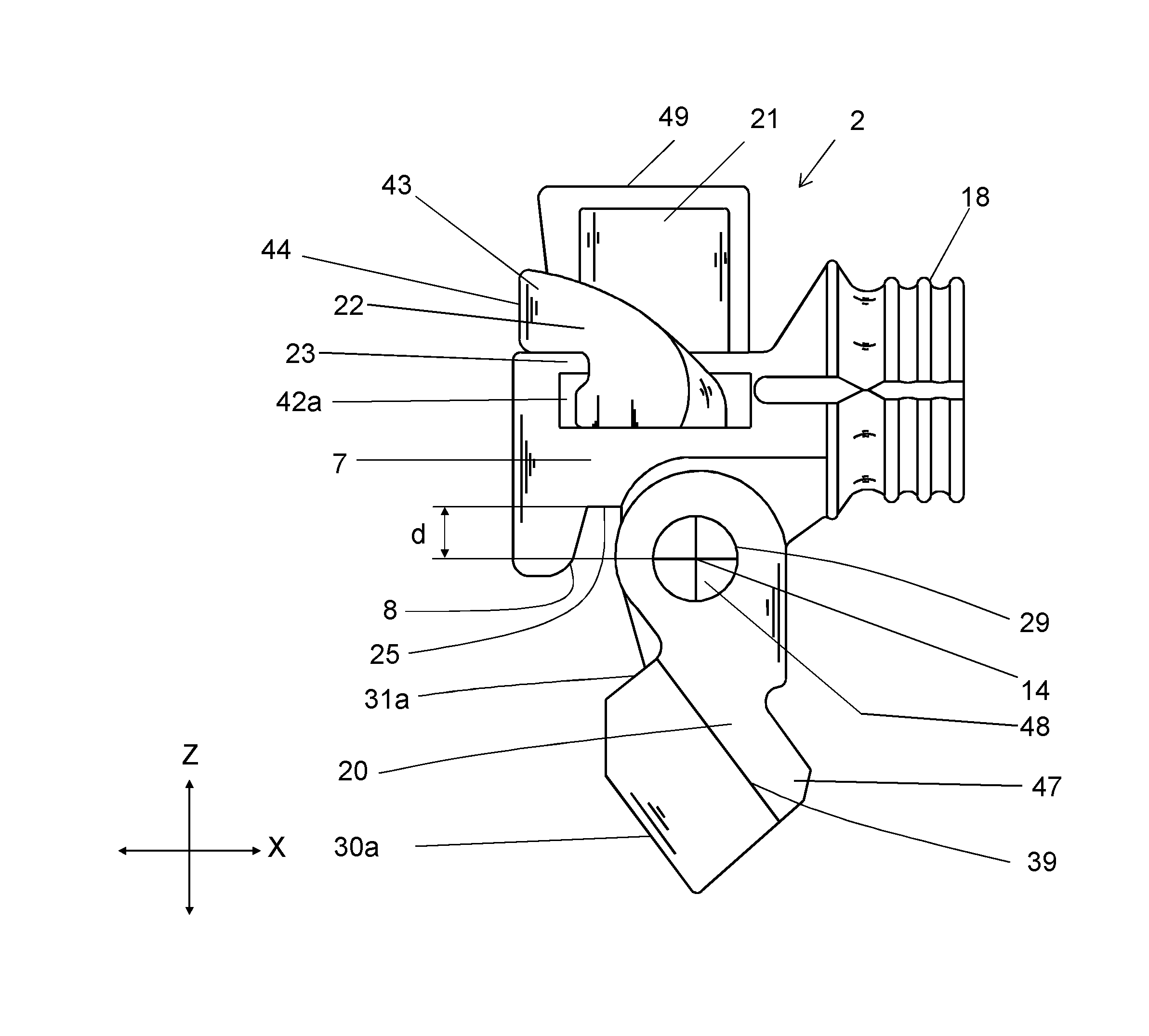 Coupling member for scaffoldings