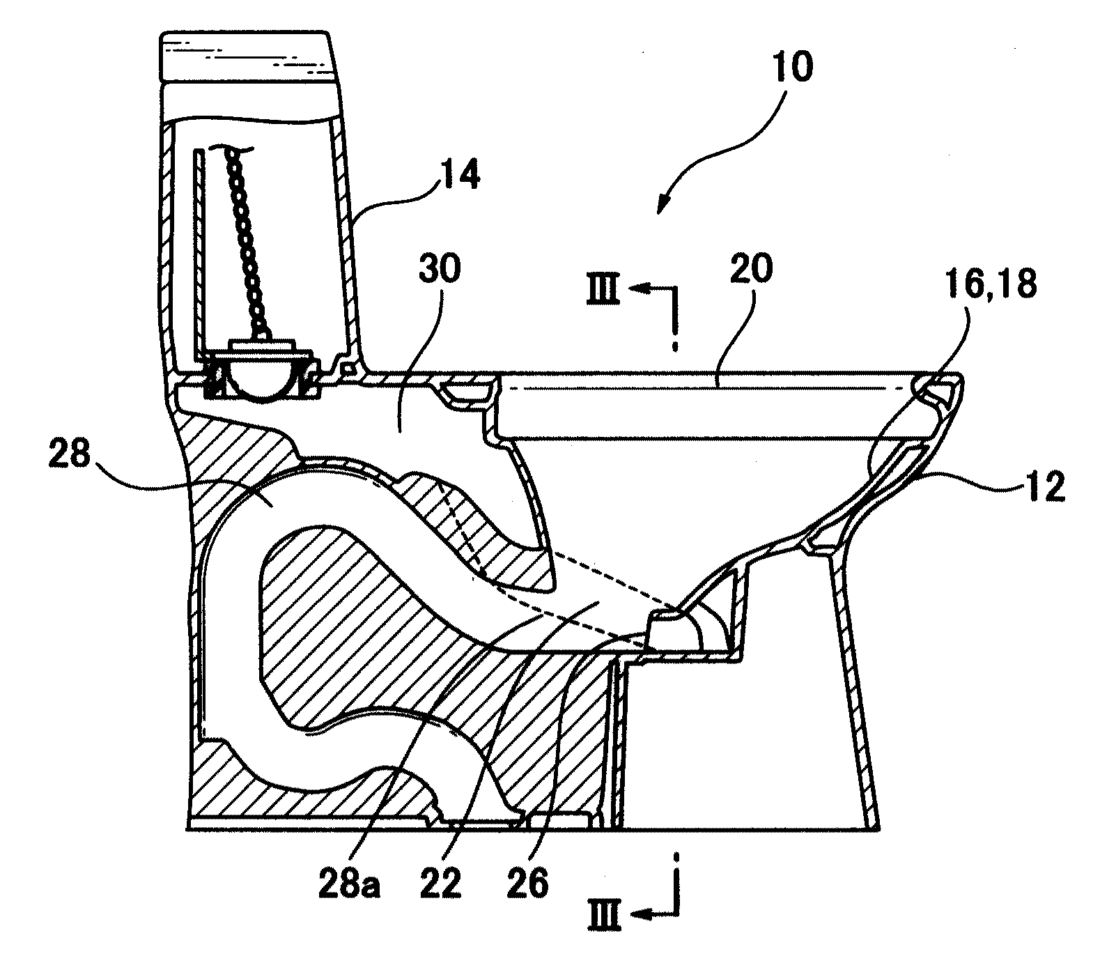 Siphon jet toilet