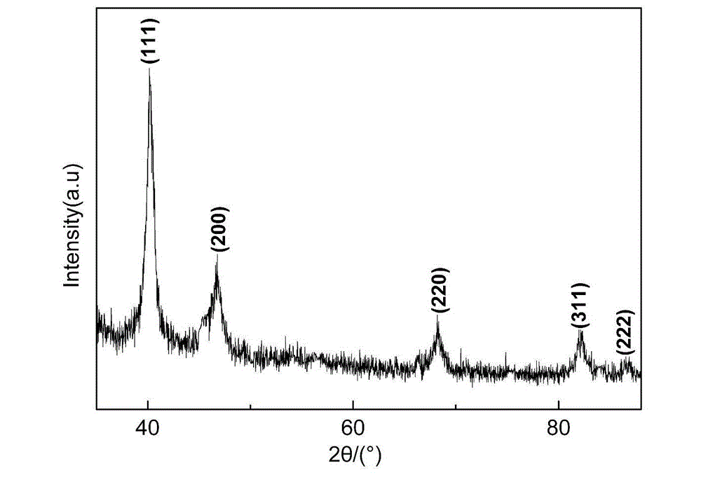 Ultrasonic radiation preparation method for chrysanthemum-like nano-palladium aggregate material