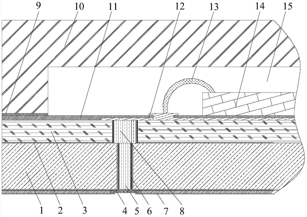 Silicon substrate air-impermeability sealing structure and manufacturing method thereof