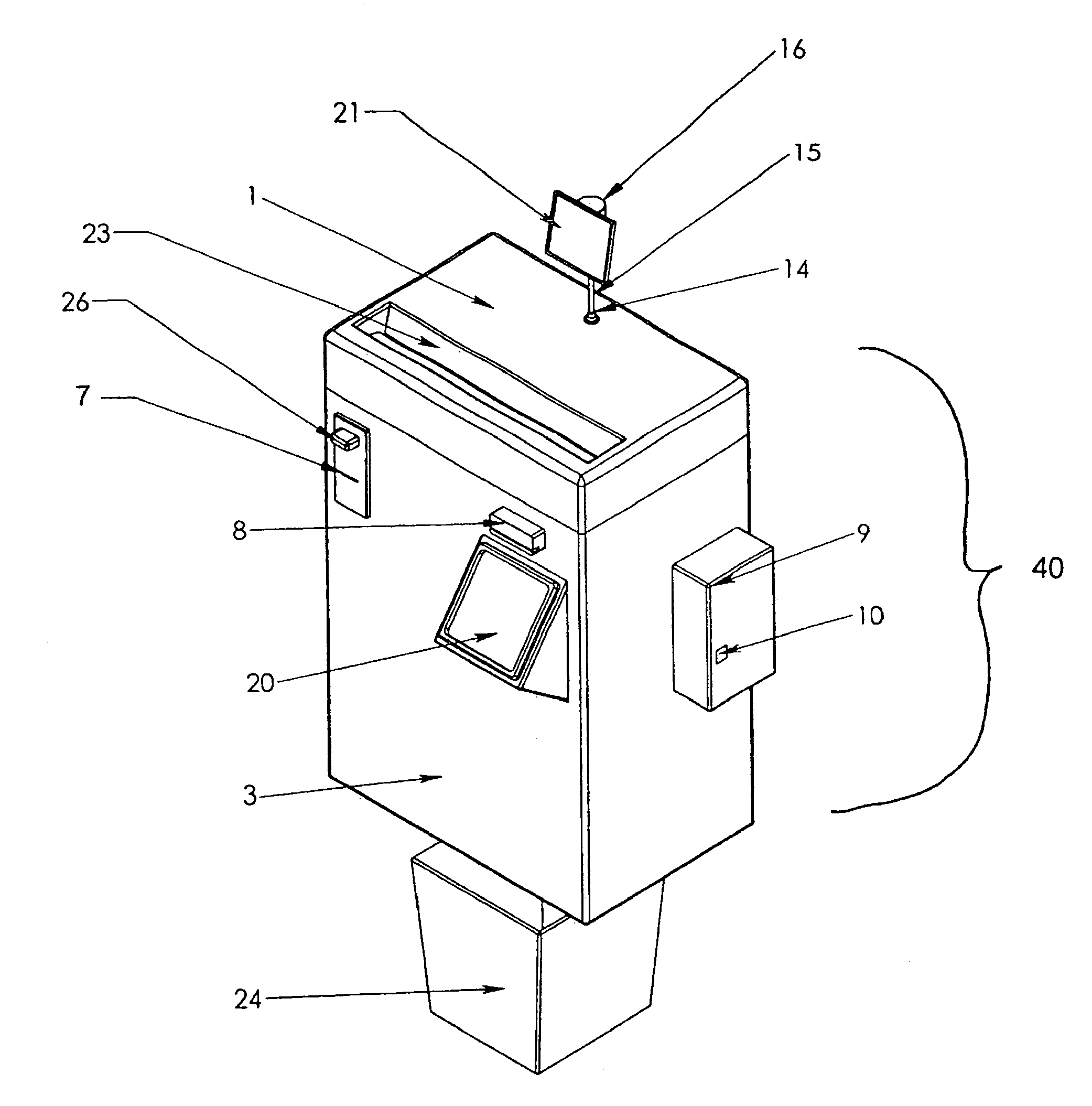 Vending shredder and method