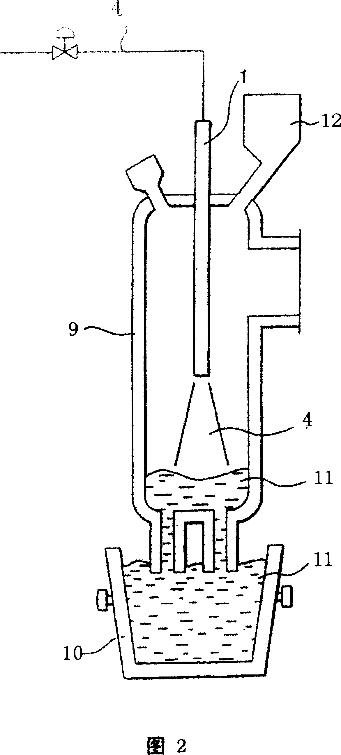 Multifunctional top-gun of together using channel for RH vacuum firing furnace