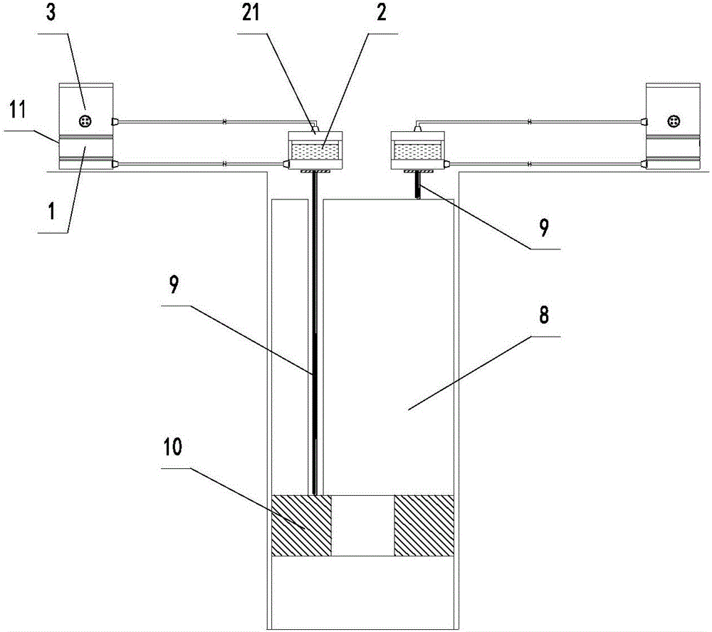 Foundation pile bearing capacity test displacement testing device and method