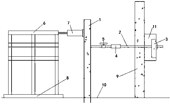 Anchorage type counterforce frame testing device applicable to underground space structures