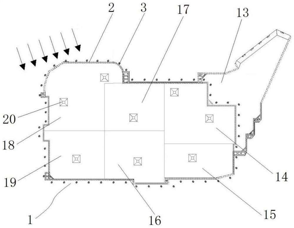 Foundation pit dewatering construction method in stratum containing laminar flow supply source