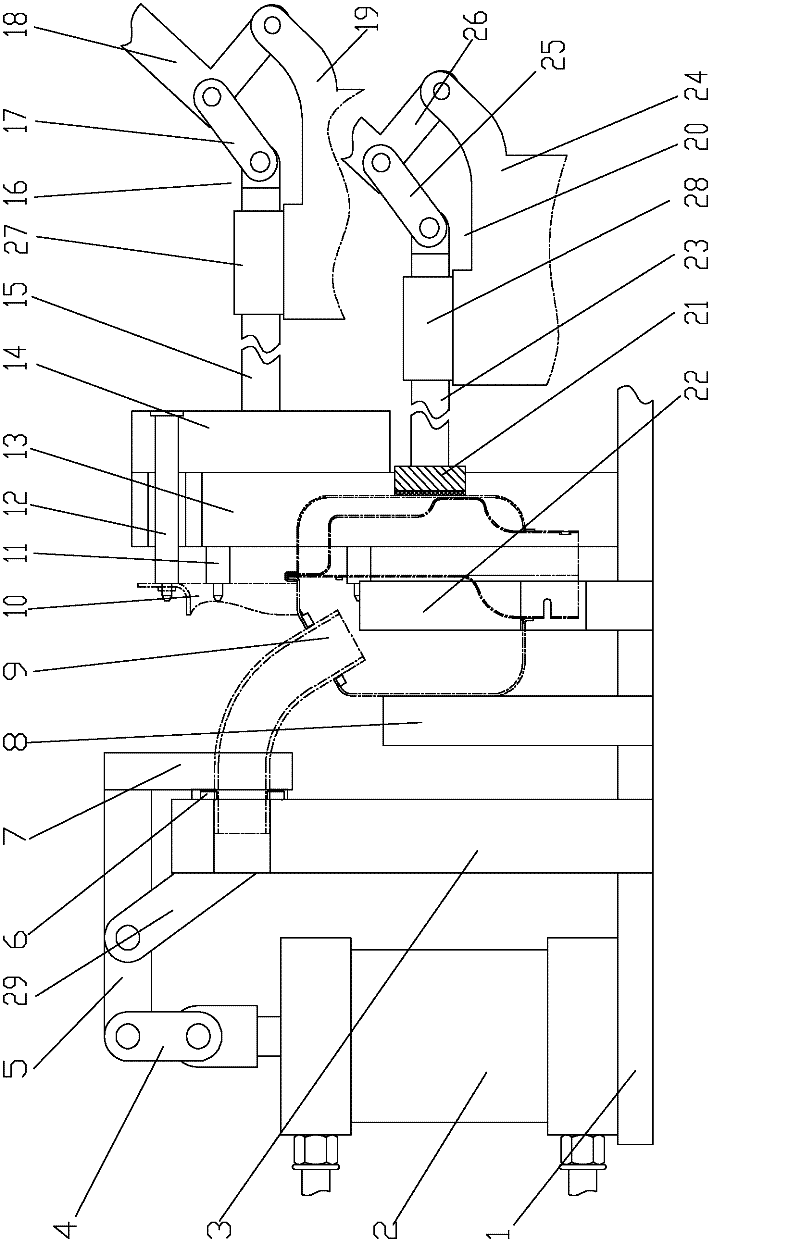 Silencer support frame welding mold