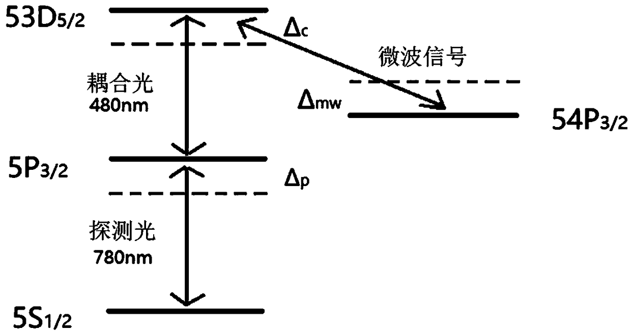 Wide-frequency light absorption method utilizing microwave-assisted Rydberg atoms