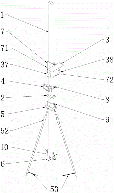 Ruler-instrument integrated rapid leveling device