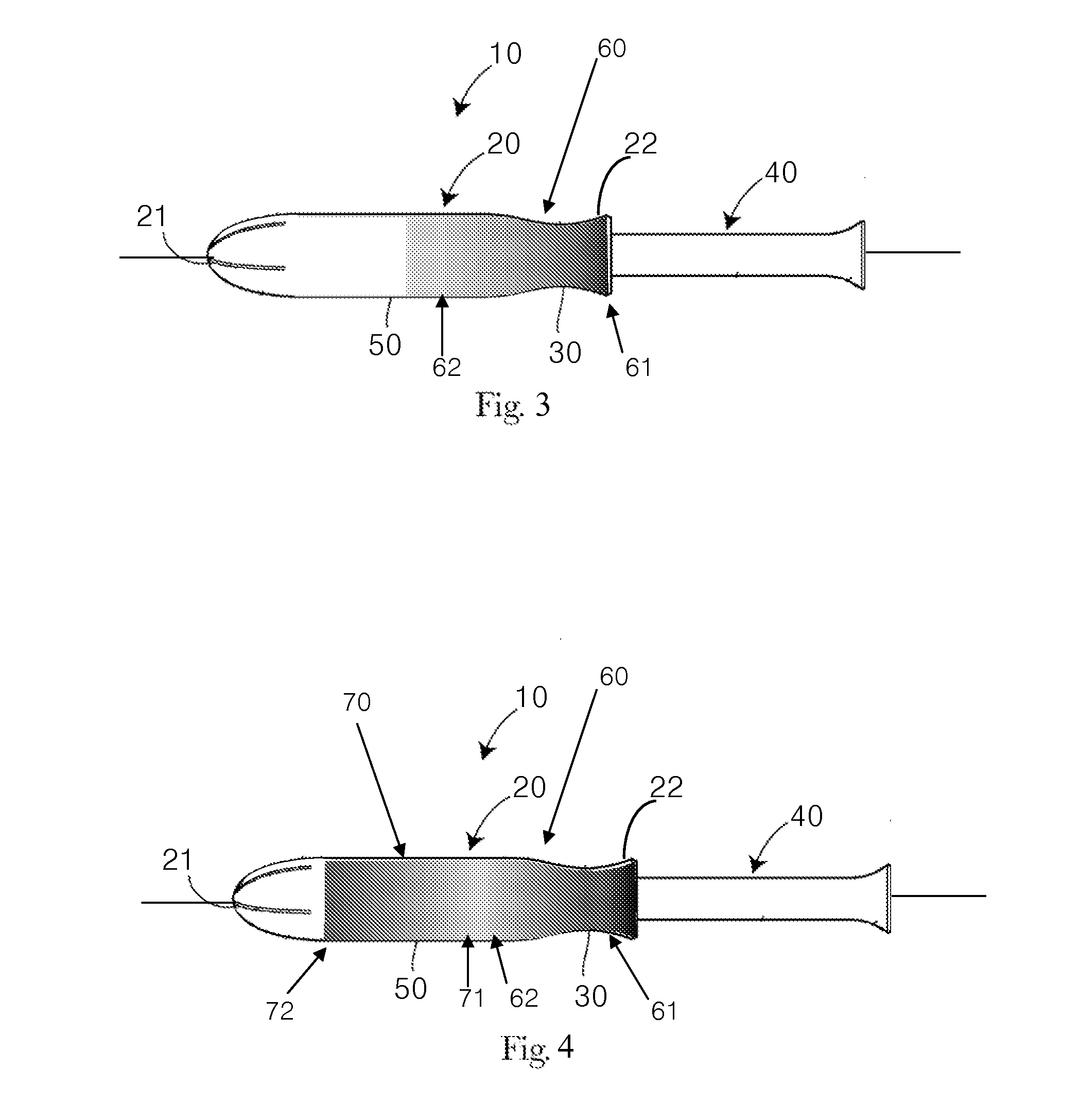 Applicator having a color gradient