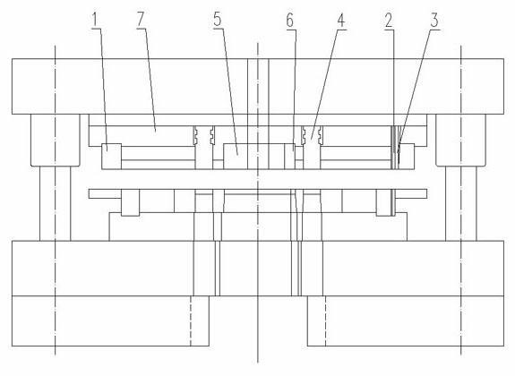 Process for blanking and stamping motor stator piece and rotor piece with air hole and key die thereof