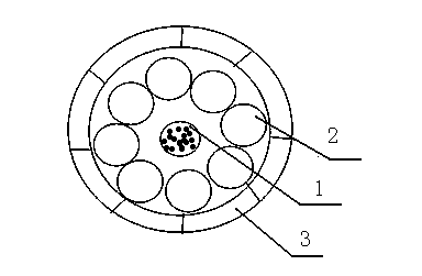 Low-swinging carbon fiber composite core photoelectric composite overhead conductor