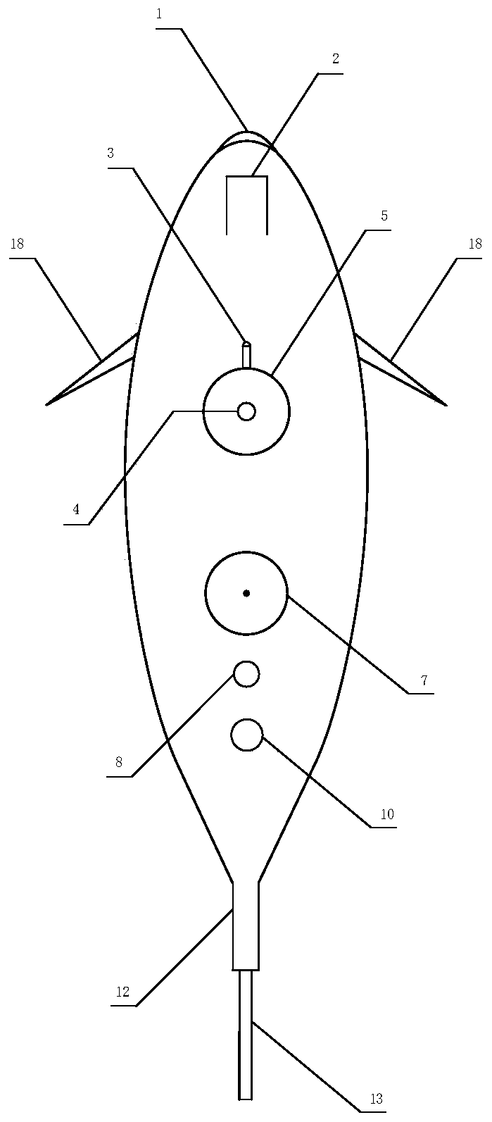 Mobile bionic robot fish for water quality monitoring and oxygenation and control method